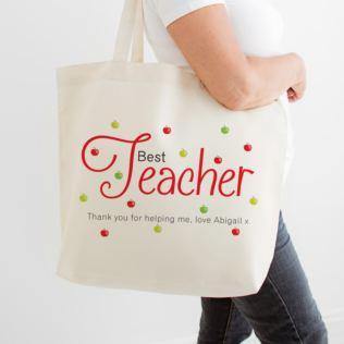 Personalised Best Teacher Tote Bag Product Image