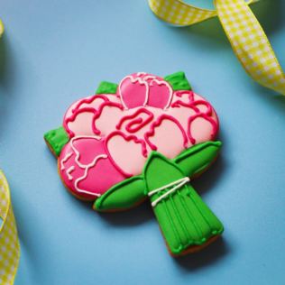 Biscuiteers "Bouquet of Flowers" Hand-Iced Letterbox Biscuit Product Image