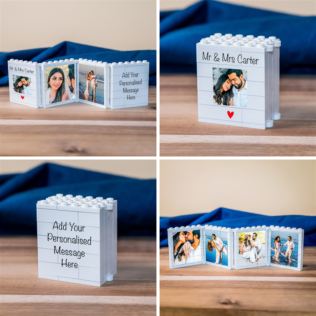 Personalised Fold-Out "Mr & Mrs" LEGO® Brick Photo Albums Product Image