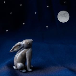 Stargazing Glass Hare Ornament Product Image