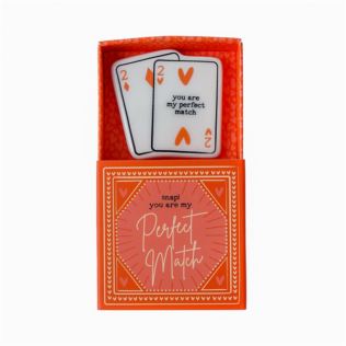 "You Are My Perfect Match" Ceramic Matchbox Token Product Image