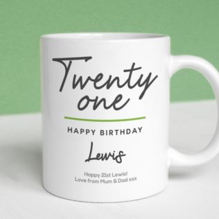 Personalised Classy 21st Birthday Mug Product Image