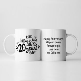 Personalised Still Falling in Love 20 Years Later 20th Anniversary Mug Product Image