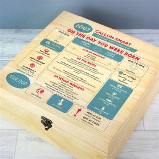 Personalised The Day You Were Born - 18th Birthday Keepsake Box Product Image