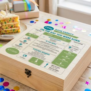 Personalised The Day You Were Born - 30th Birthday Keepsake Box Product Image