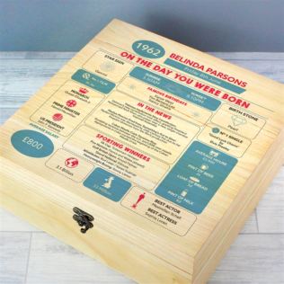 Personalised The Day You Were Born Birthday Keepsake Box Product Image