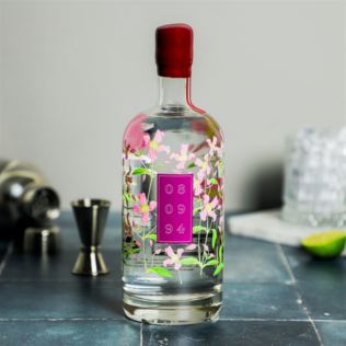 Personalised Pink Floral 75cl Vodka Bottle Product Image