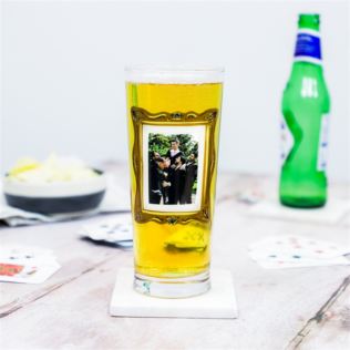 Personalised Photo Frame Pint Glass Product Image