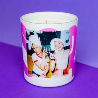 Personalised Photo Friend Scented Natural Wax Candle Product Image