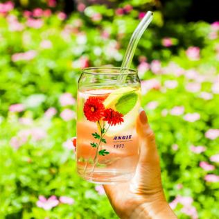 Personalised Birth Month Flower Can Glass Product Image