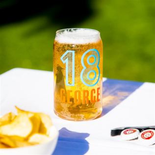 Personalised Sport Milestone Can Glass Product Image