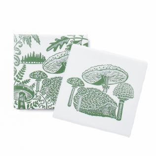 Kate Heiss Woodland Green Set of 2 Ceramic Coasters Product Image