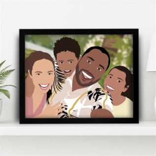 Personalised Family "Photo-to-Painting" Hand Illustrated Framed Prints Product Image