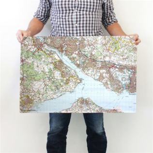Personalised Map Tea Towel Product Image