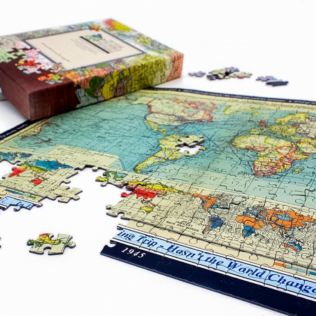 400 Piece World Map Jigsaw Puzzle (1890 to 2020) - Personalised Product Image