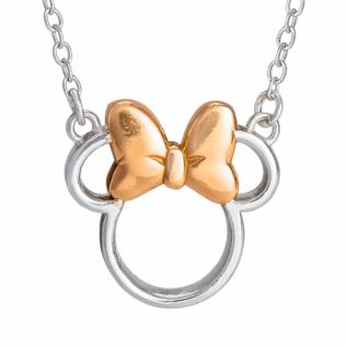 Sterling Silver Disney Minnie Mouse Silhouette Necklace Product Image