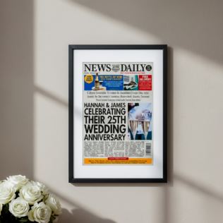 Personalised "Anniversary" Newspaper Front Page Product Image