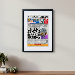 Personalised "Birthday" Newspaper Front Page Product Image