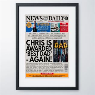 Personalised "Father's Day" Newspaper Front Page Product Image
