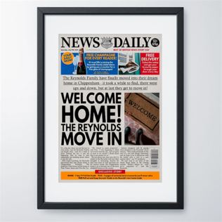Personalised "New Home" Newspaper Front Page Product Image