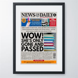 Personalised "Graduation" Newspaper Front Page Product Image