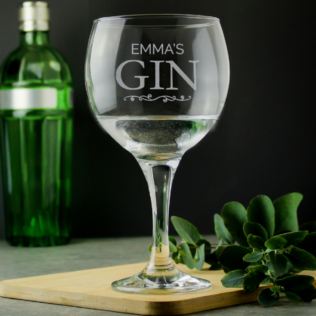Personalised Gin Balloon Glass Product Image