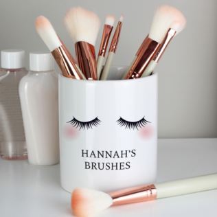 Personalised Eyelashes Ceramic Storage Pot Product Image