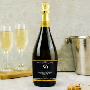 Personalised 50th Anniversary Bottle of Prosecco Product Image