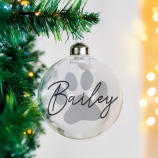 Personalised Pet Glass Christmas Bauble Product Image