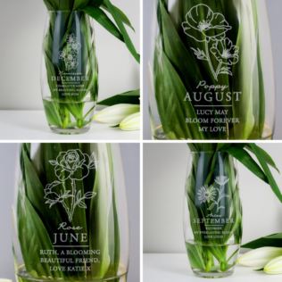 Personalised Birth Flower Bullet Vases Product Image