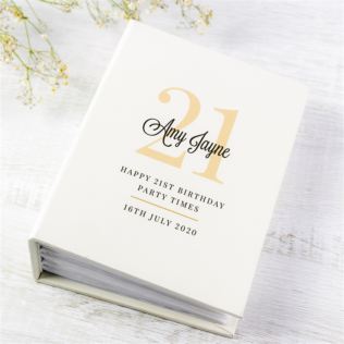 Personalised 21st Birthday 6x4 Photo Album with Sleeves Product Image