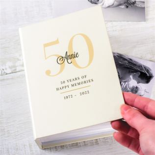 Personalised 50th Birthday 6x4 Photo Album with Sleeves Product Image