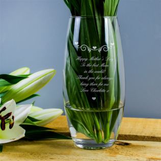 Personalised Hearts & Swirls Bullet Vase Product Image