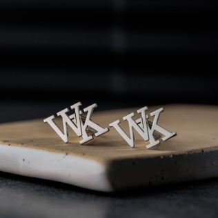 Personalised Sterling Silver Initial Cufflinks Product Image