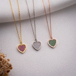 Heart Birthstone Necklace Product Image