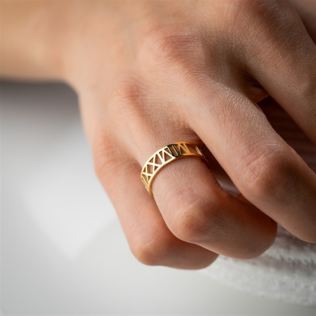 Personalised Roman Numeral Ring Product Image