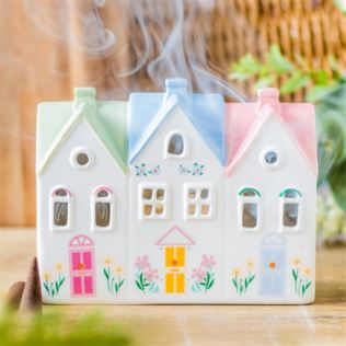 Pastel House Incense Cone Burner & Tealight Holder Product Image