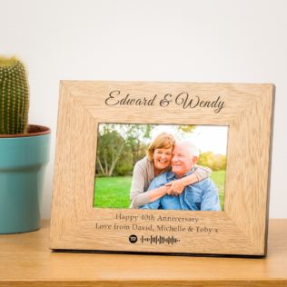 Personalised Our Song Wood Photo Frame Product Image