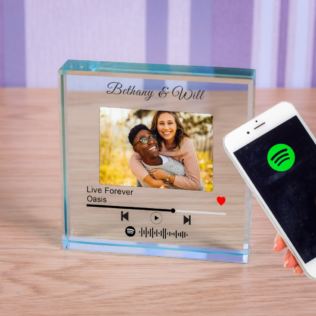 Personalised Our Song Photo Upload Glass Token Product Image
