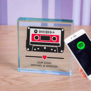Personalised Our Song Retro Tape Glass Token Product Image