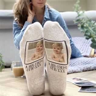 Personalised Women's Letterbox Photo Socks Product Image