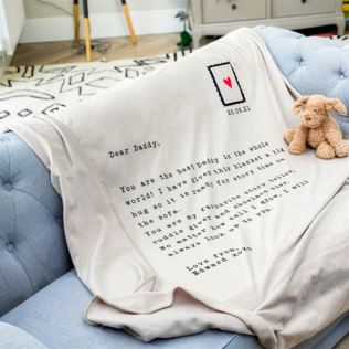 A Letter to Daddy Personalised Blanket Product Image