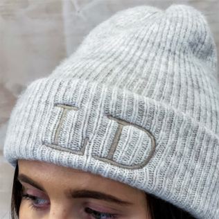 Personalised Initials Super Soft Beanie Hat Product Image