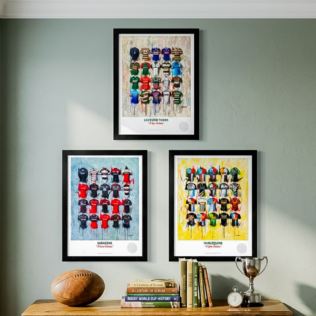 A3 Framed Rugby Shirt History Prints Product Image