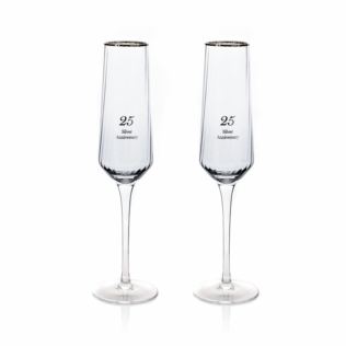 25th Anniversary Flute Glasses - Set of 2 Product Image