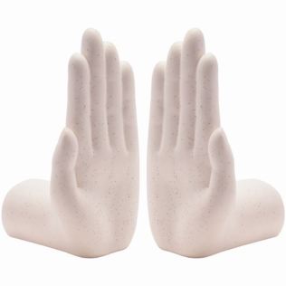 Set of 2 Bookends - Ceramic Hands Product Image