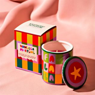Raspberry Blossom Lidded Candle "Fa La La" Product Image