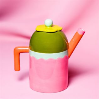 Raspberry Blossom Flower Tea Pot Product Image