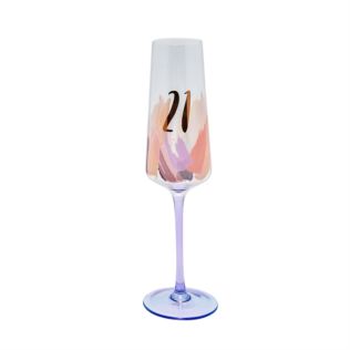 Brushstroke 21st Birthday Flute Glass Product Image