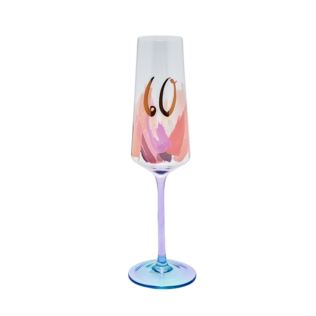 Brushstroke 60th Birthday Flute Glass Product Image